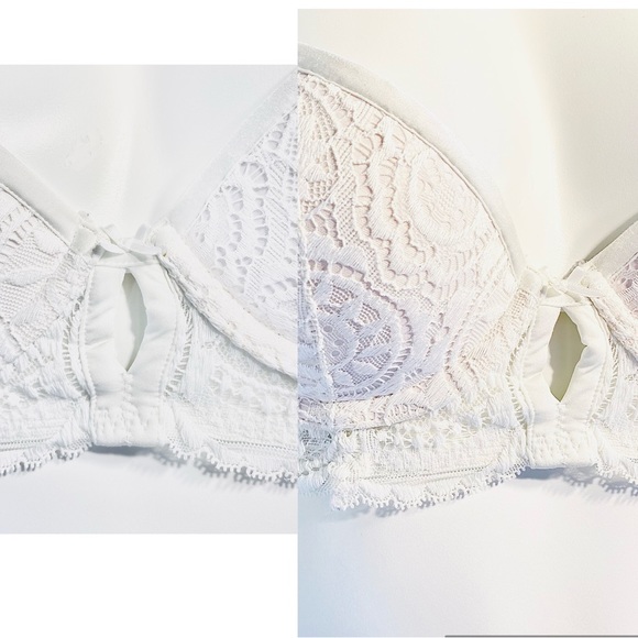 Aerie White Plunge Bra 32B Push Up Bra - Picture 12 of 17